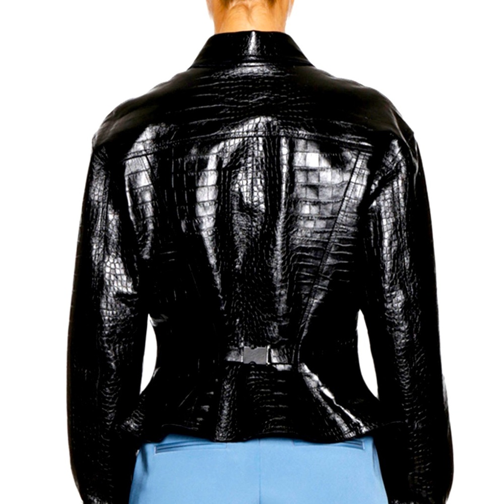 Off White crocodile leather jacket